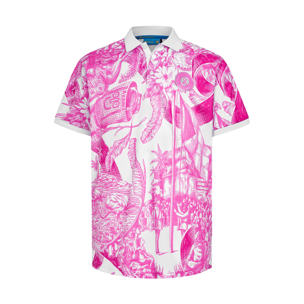 HERITAGE BREAST CANCER AWARENESS POLO-WHITE