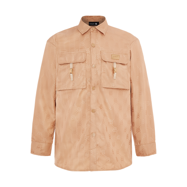 THE MONO LOCK BUTTON UP - TAUPE
