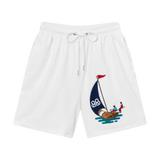 THE NAVIS PATCH SHORTS-WHITE