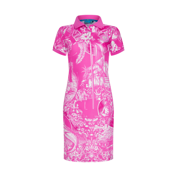 HERITAGE BREAST CANCER AWARENESS POLO DRESS-PINK