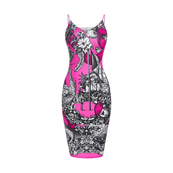 HERITAGE BREAST CANCER AWARENESS BODYCON-PINK & BLACK