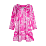 BREAST CANCER TUNIC DRESS-PINK