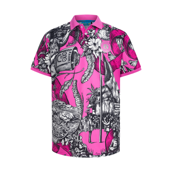 HERITAGE BREAST CANCER AWARENESS POLO-PINK & BLACK