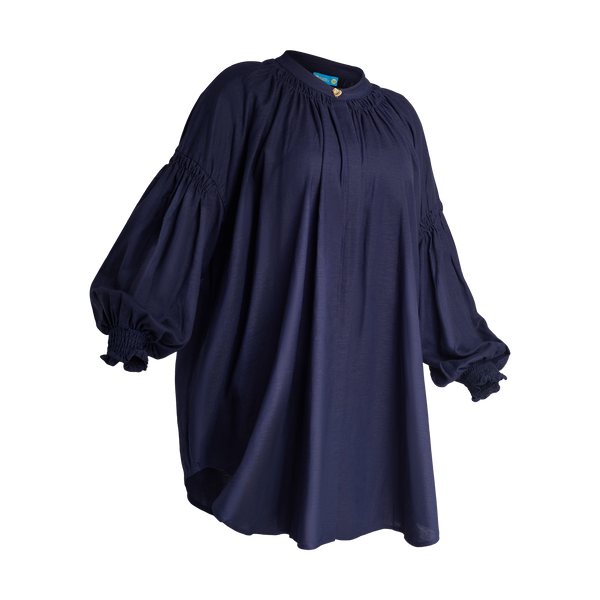 THE STROMBUS BANDED TUNIC-NAVY