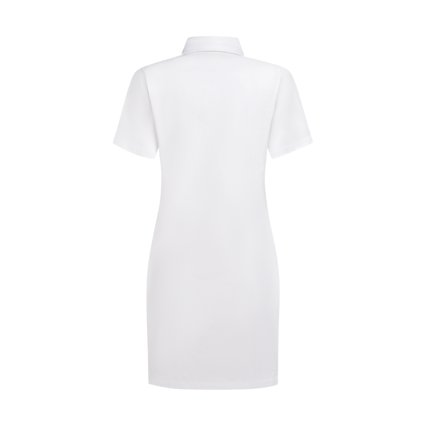 STAPLE LINEN DRESS-WHITE