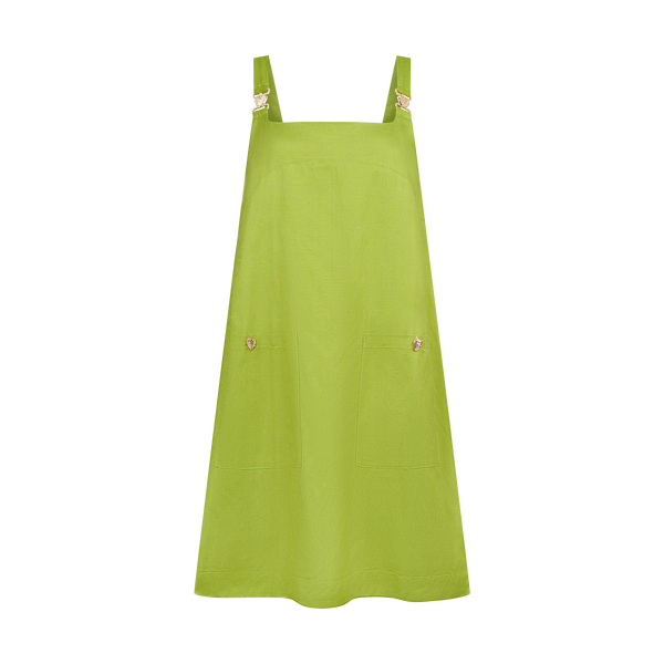 THE STROMBUS SHIFT DRESS-CHARTREUSE