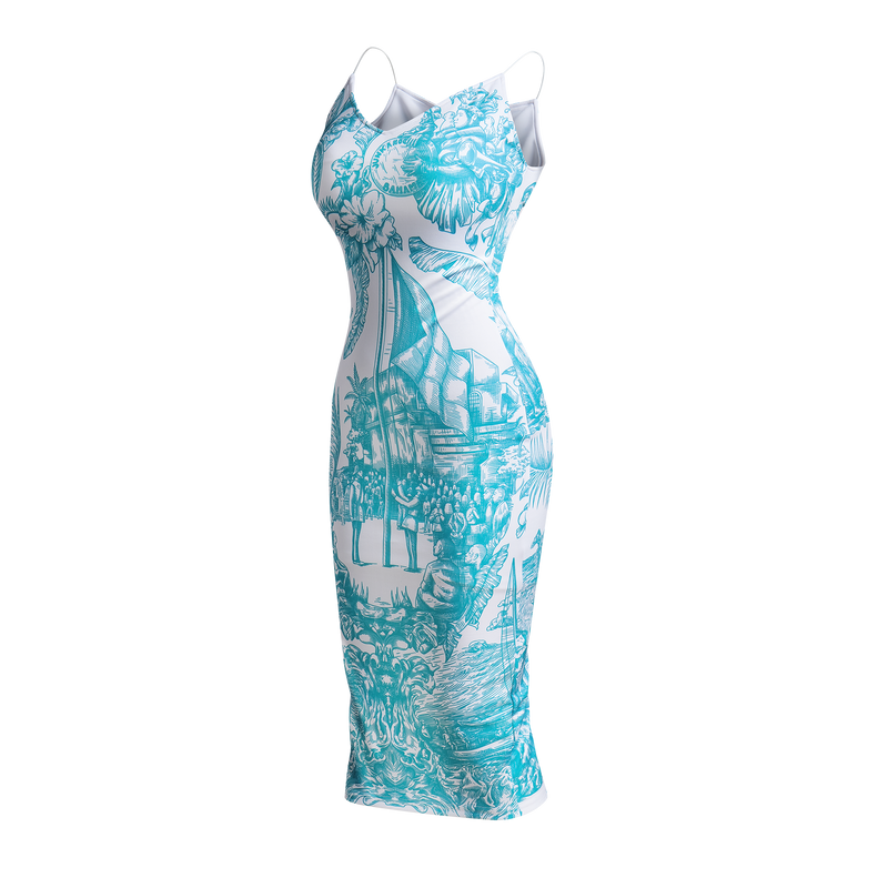 50TH INDEPENDENCE BODYCON-WHITE