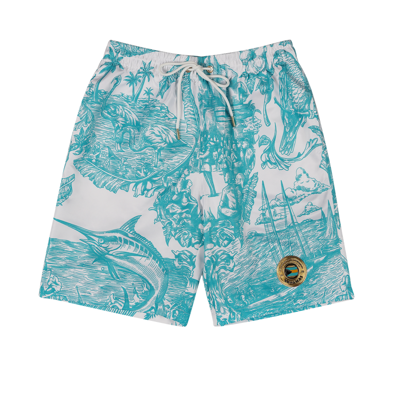 50TH INDEPENDENCE SHORTS-WHITE