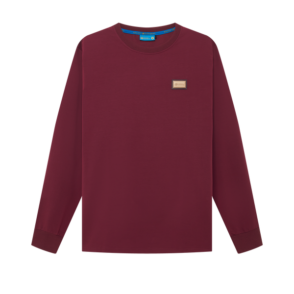 THE INSIGNIA PULLOVER TEE- SANGRIA