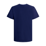 THE SUEDE LOGO TEE-NAVY