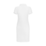 THE TERIDAE POLO DRESS-WHITE