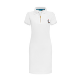 THE STAPLE POLO DRESS-WHITE