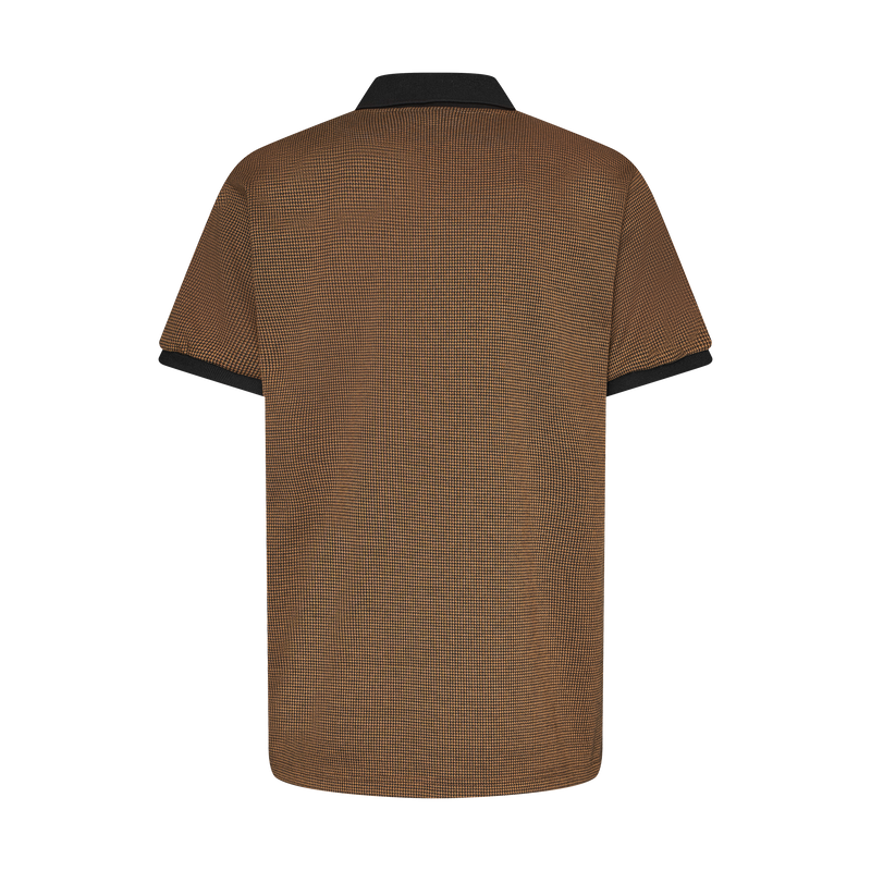 THE HOUNDSTOOTH POLO-BROWN