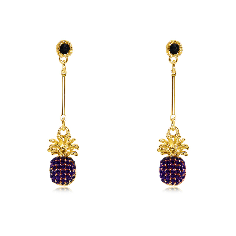 THE PINA DROP EARRINGS- VIOLET
